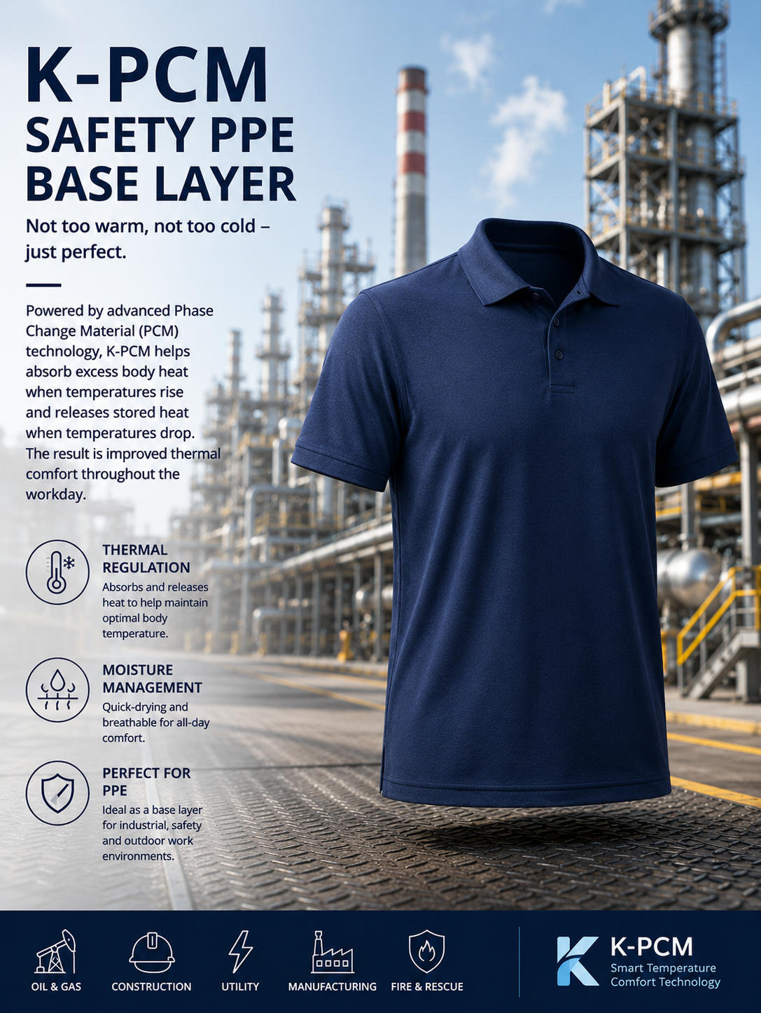 K9018-K-PCM™ Temperature Regulating FR T-Shirt